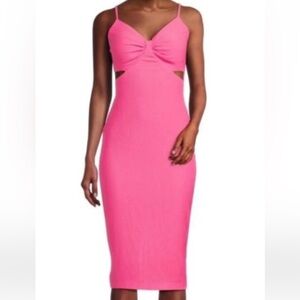 Guess Pink Midi Bodycon Dress